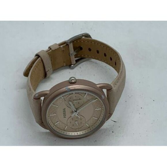 Fossil ES4174 Women's Watch Pink Leather Band Blush Analog Multi Function D853 - Picture 7 of 9